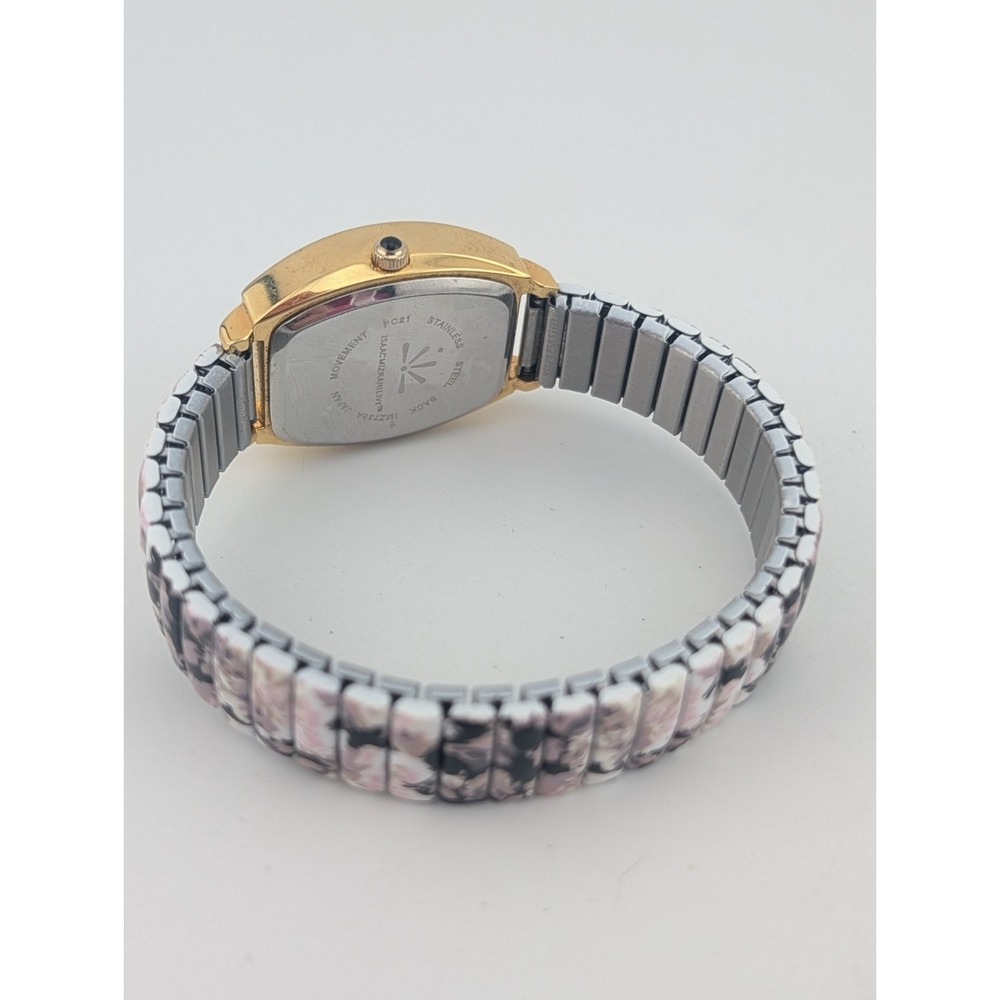 Isaac Mizrahi Live Watch Women MOP Dial Floral Stretch Band IMZ738A- New Battery - Picture 7 of 8
